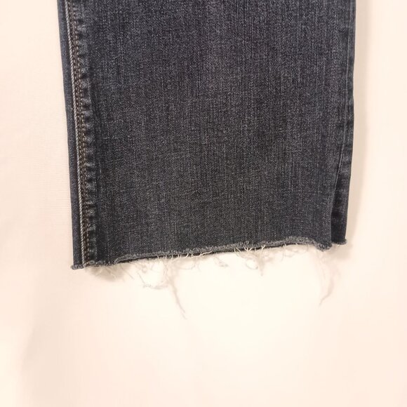 Lucky Brand Lolita Boot Cut Jeans 12/31 Blue Denim Raw Hem Great Condition - Picture 4 of 12